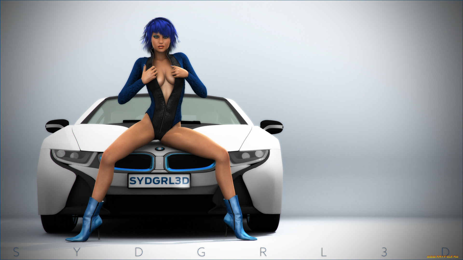 , 3d car&girl, , , , 